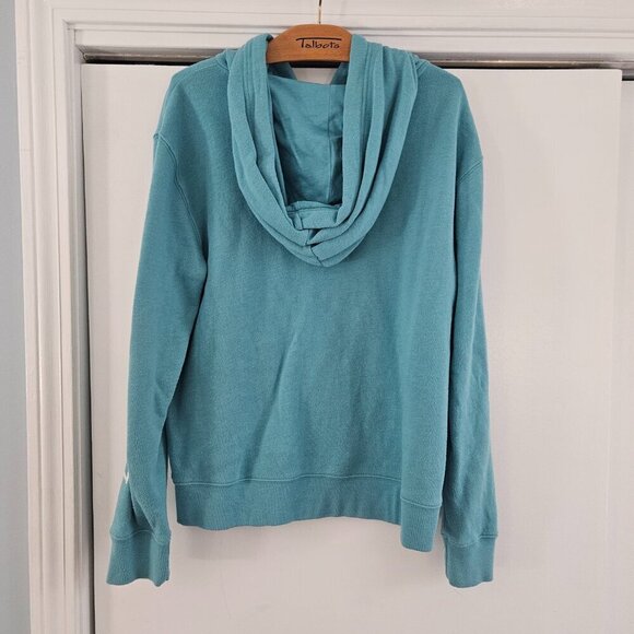 Aeropostale NYC Teal Floral Large Hooded Sweatshirt - Picture 2 of 8
